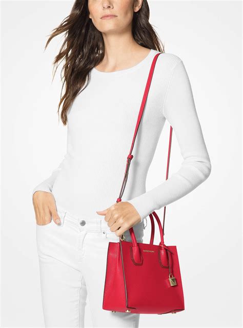 Mercer Medium Pebbled Leather Crossbody Bag .